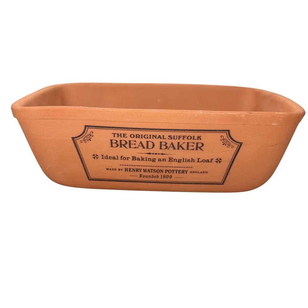 Henry Watson Pottery Original Suffolk Terracotta Bread Baker Loaf Pan England